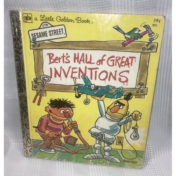 Bert's Hall of Great Inventions, Vintage Little Golden Book, 1973 - Picture 1 of 9